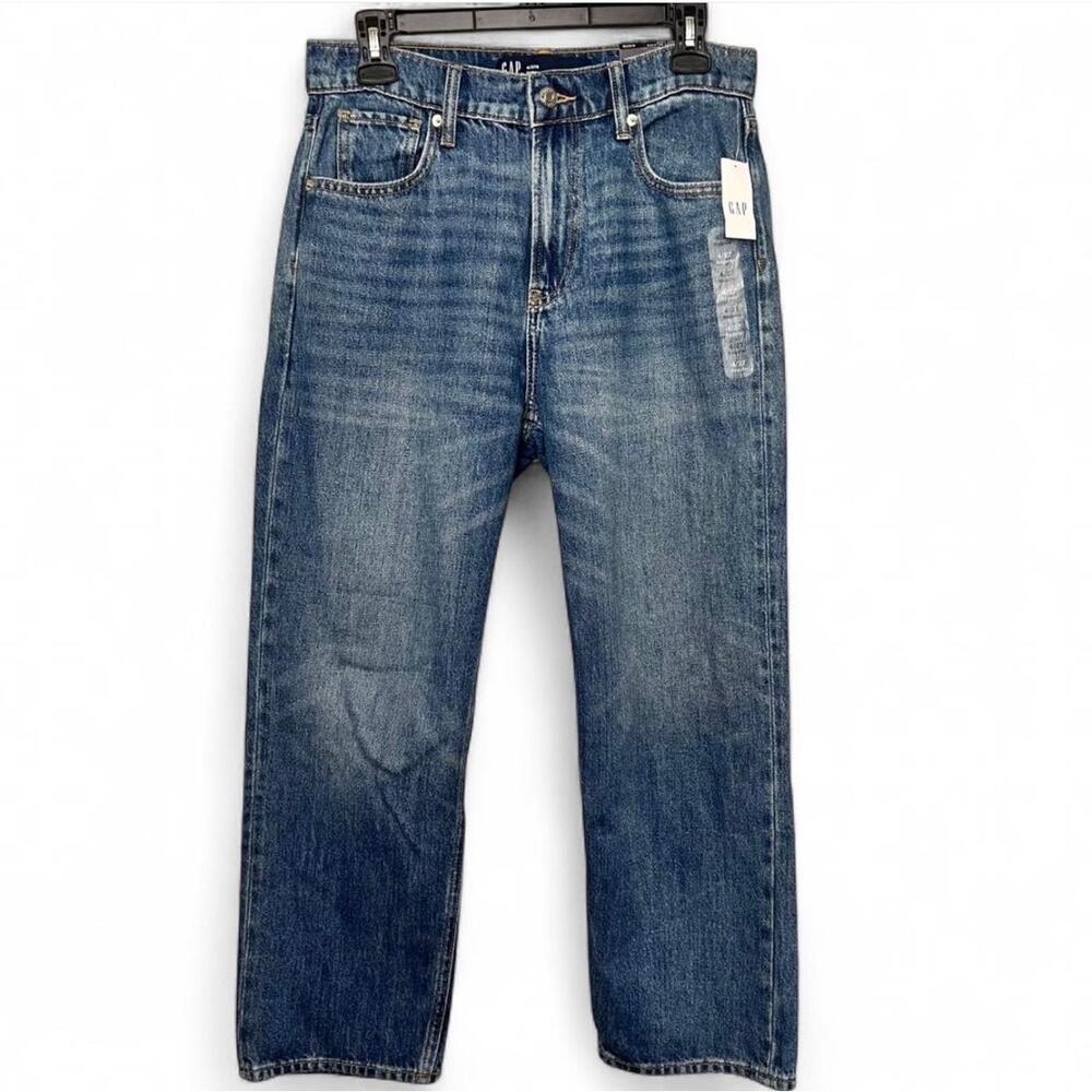 NEW Gap Size 4 / 27 Mid Rise Supersoft Relaxed Straight Crop Jeans Fall 2025